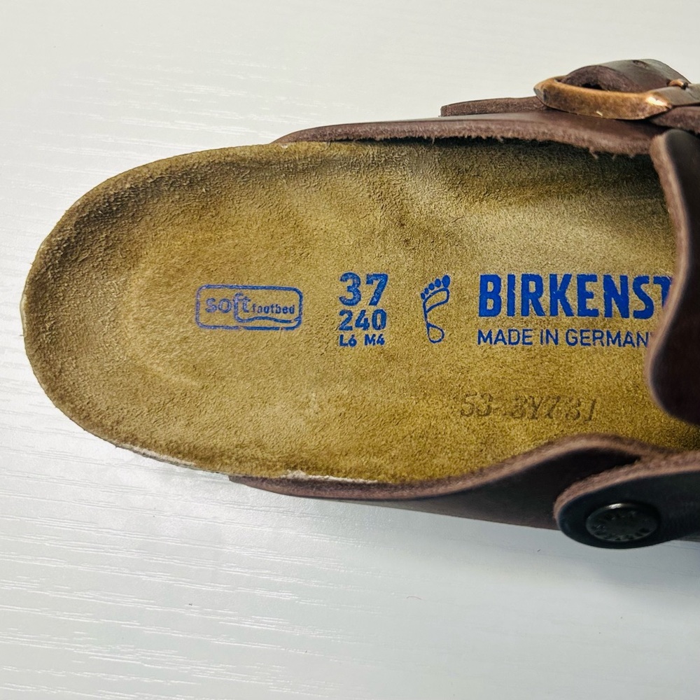 BIRKENSTOCK BOSTON Habana oiled leather-size: 
EU:37 US:6.5 Soft Footbed. NIB! - Picture 7 of 13
